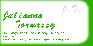 julianna tormassy business card